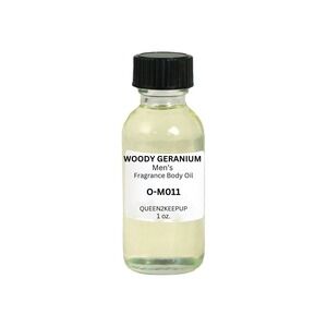 Woody Geranium (Men) Body Oil 1 oz Fragrance All Natural Scent